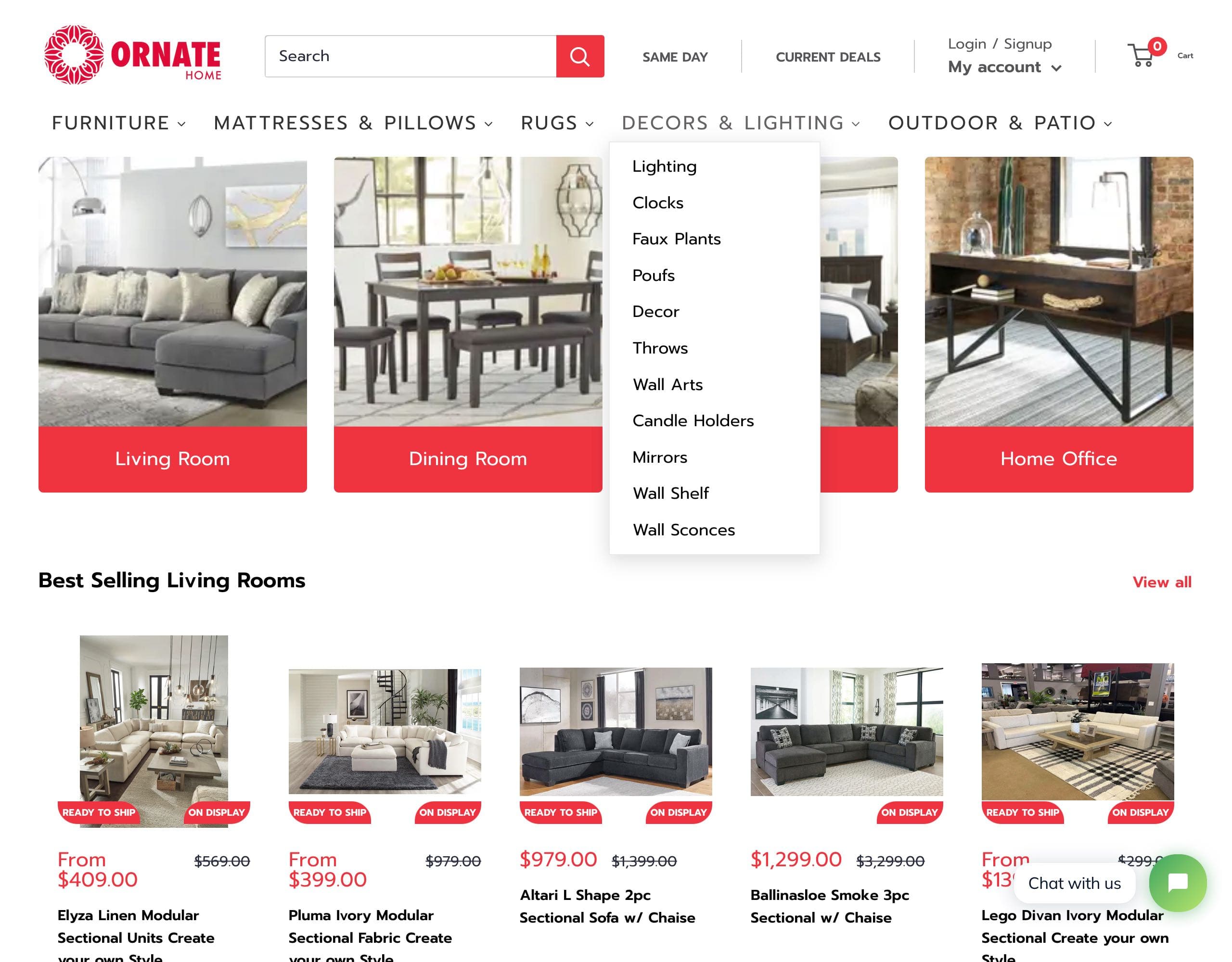 Ornate Home website