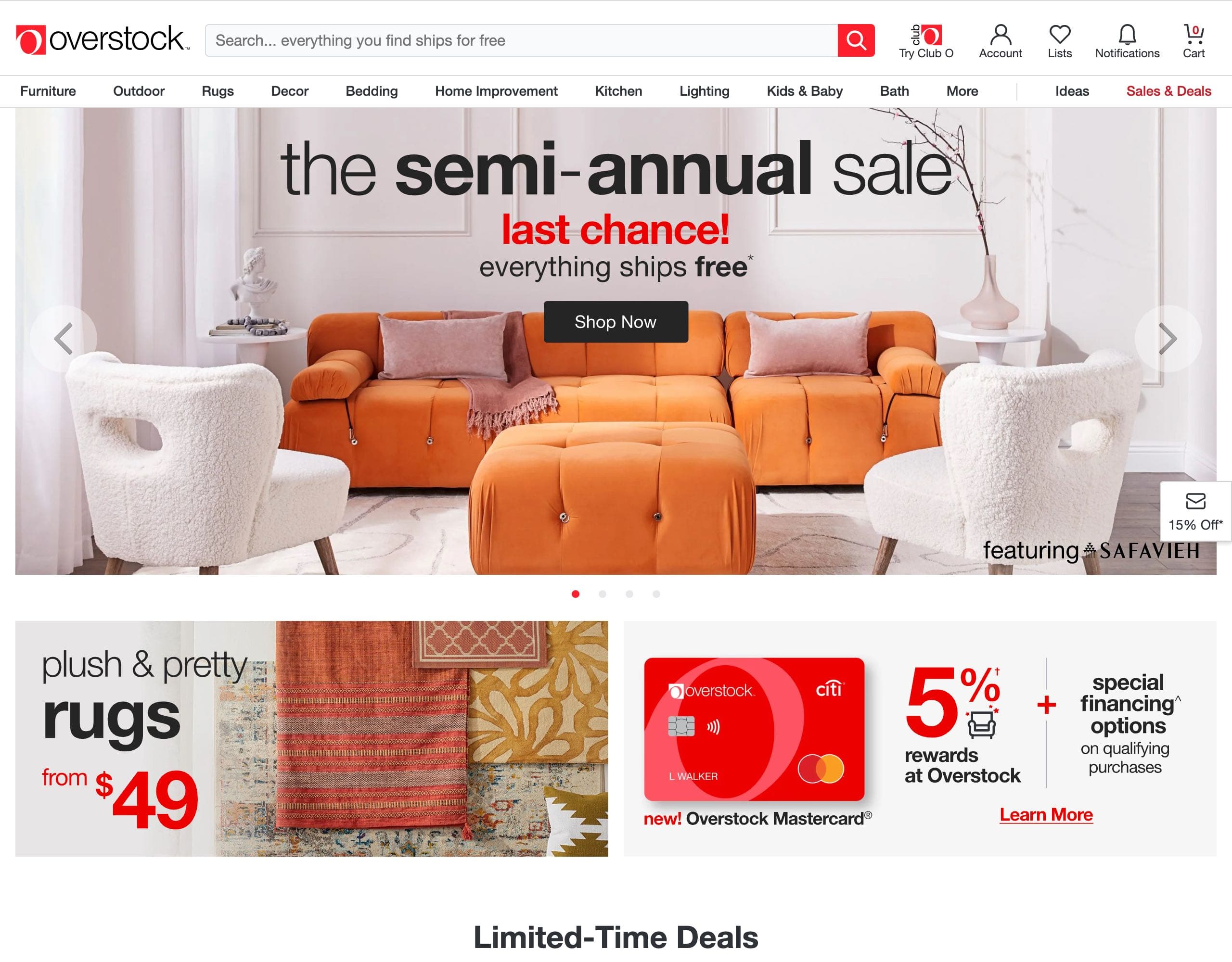 Overstock website