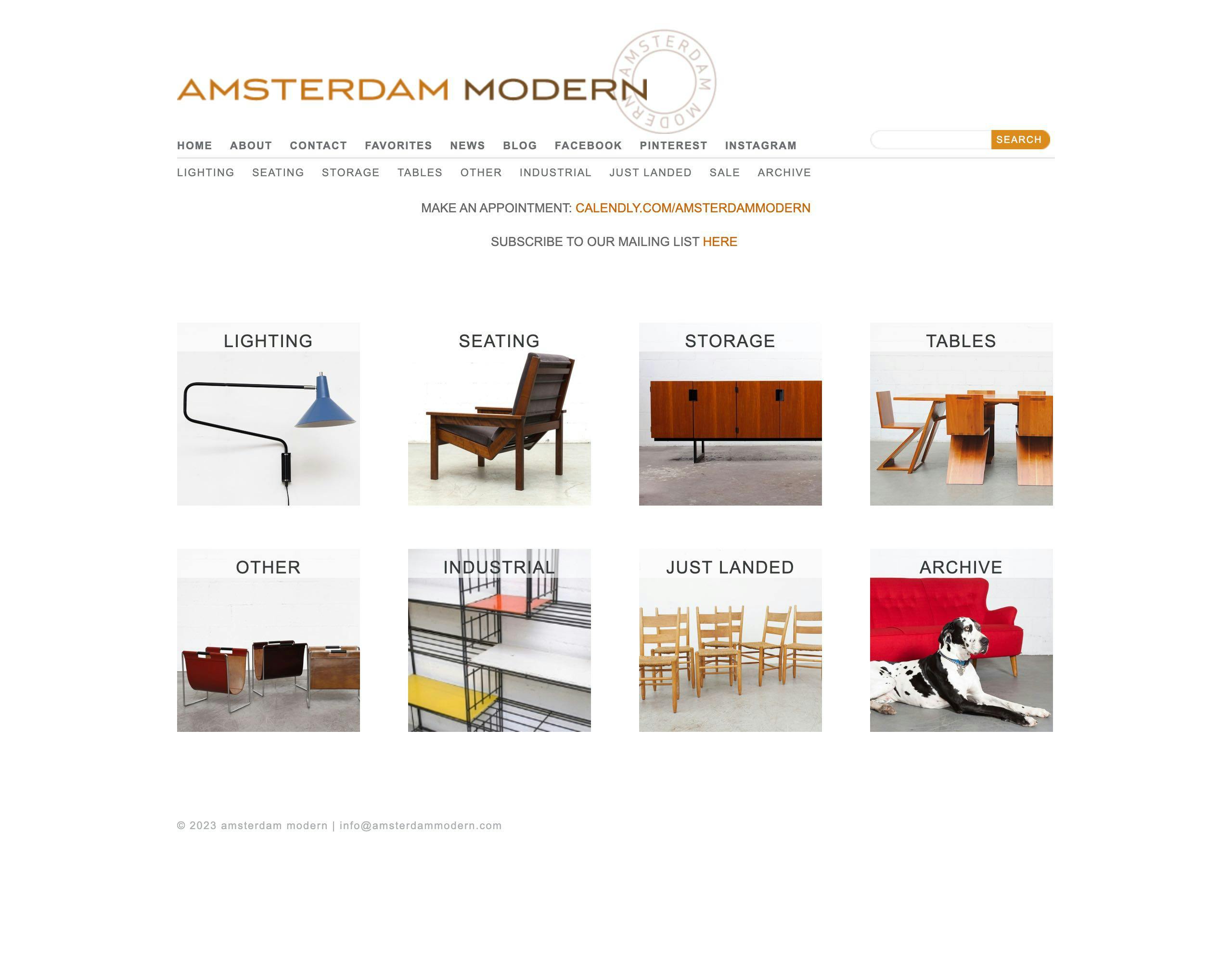 Amsterdam Modern website