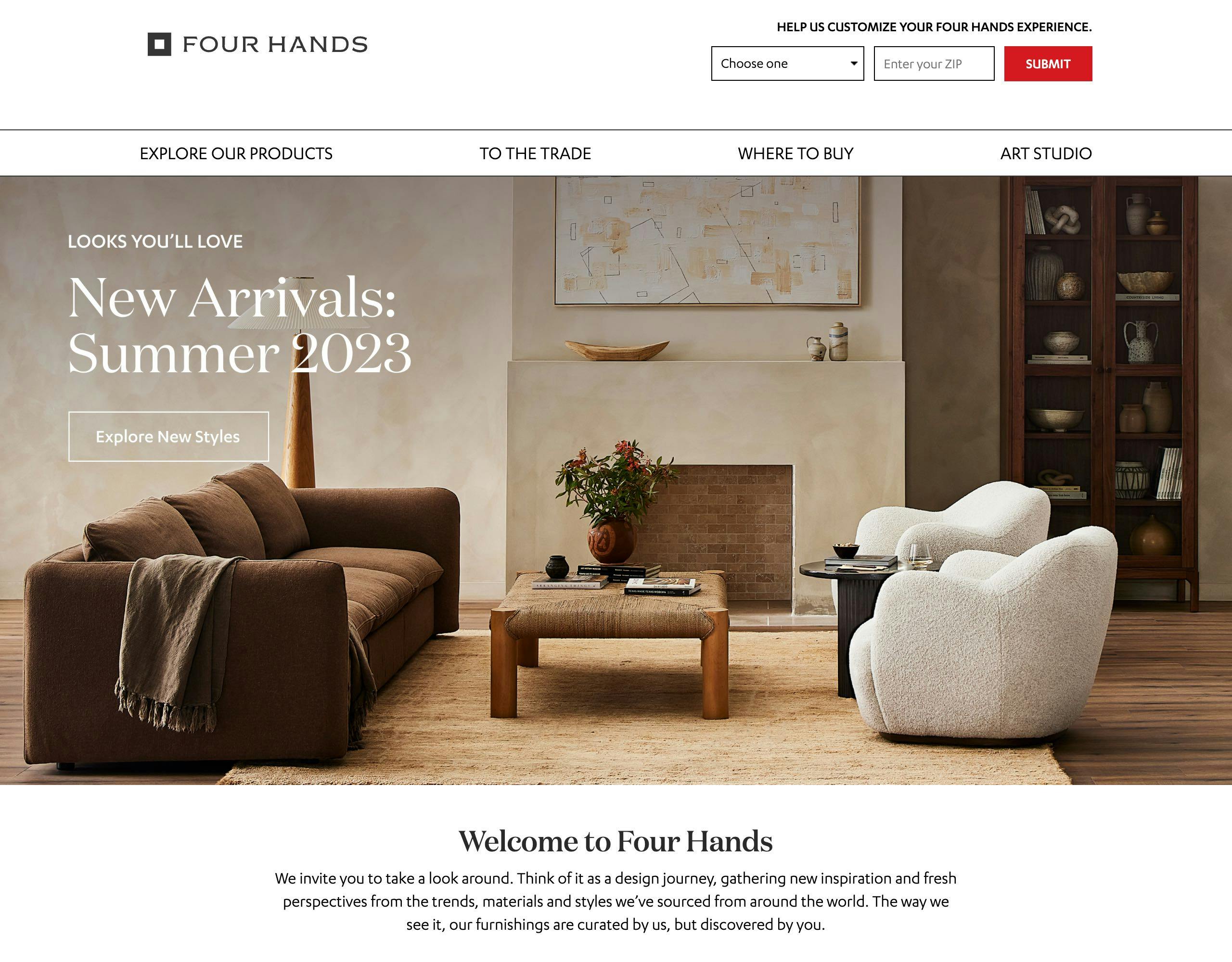 Four hands website