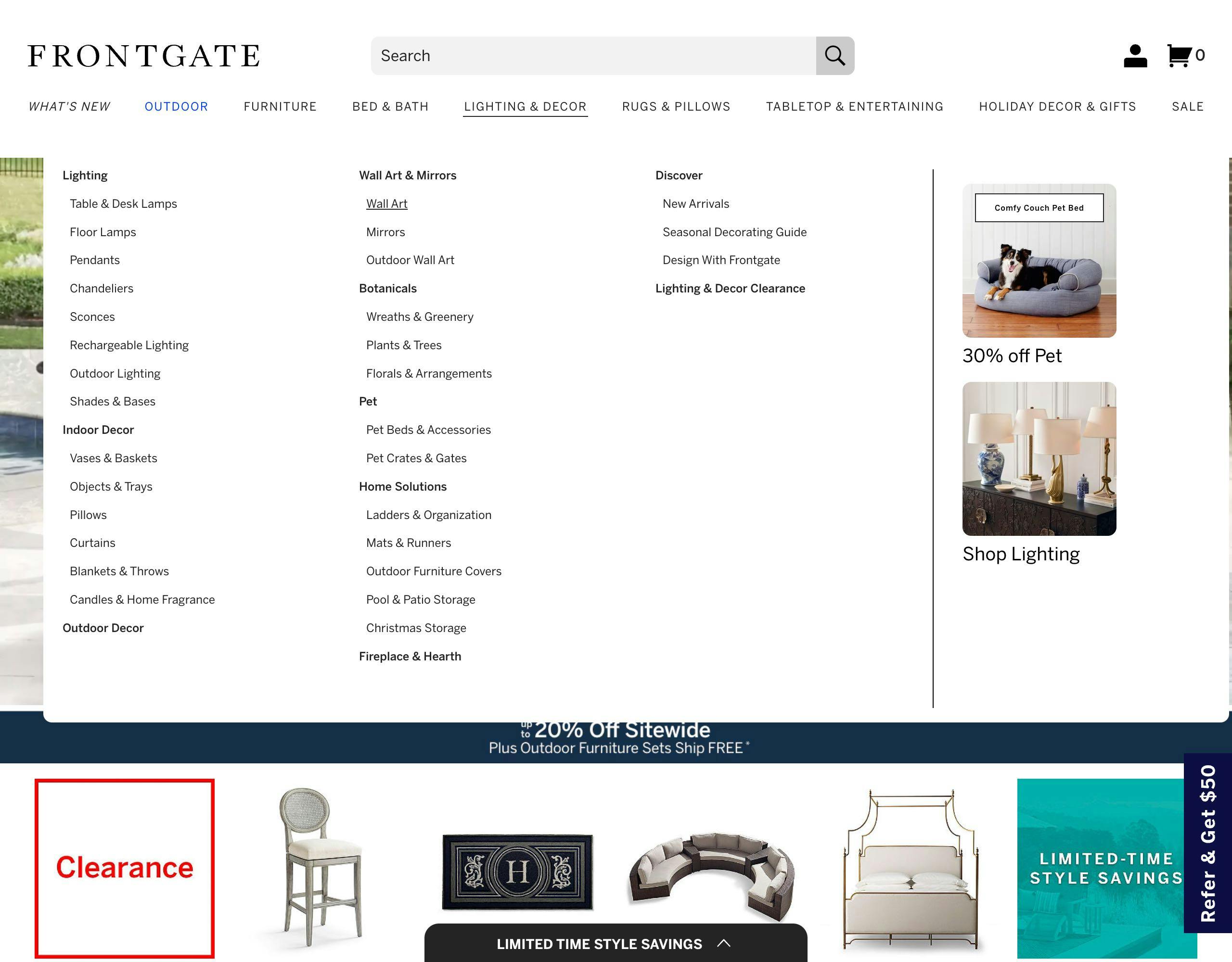 Frontgate website