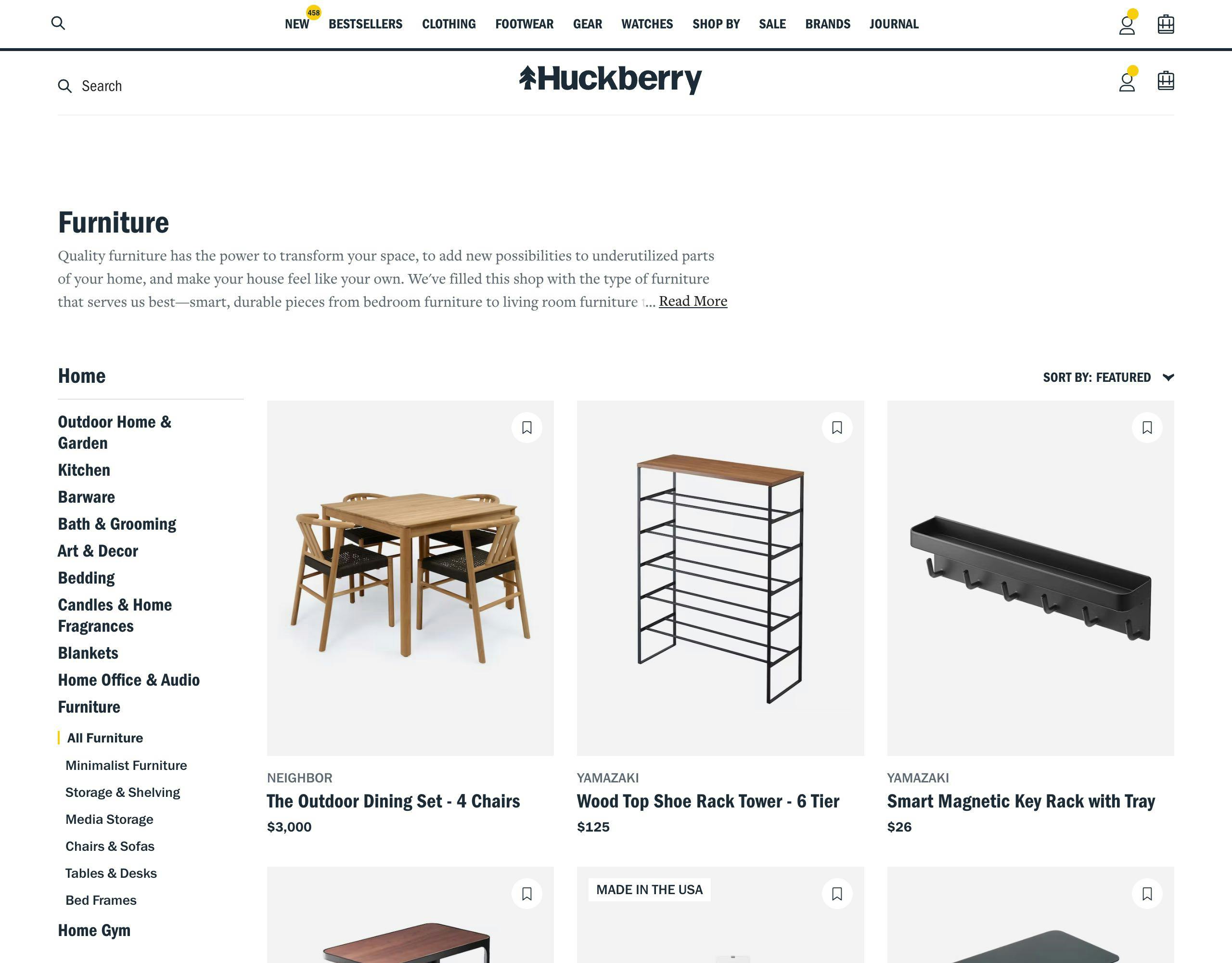 Huckberry website