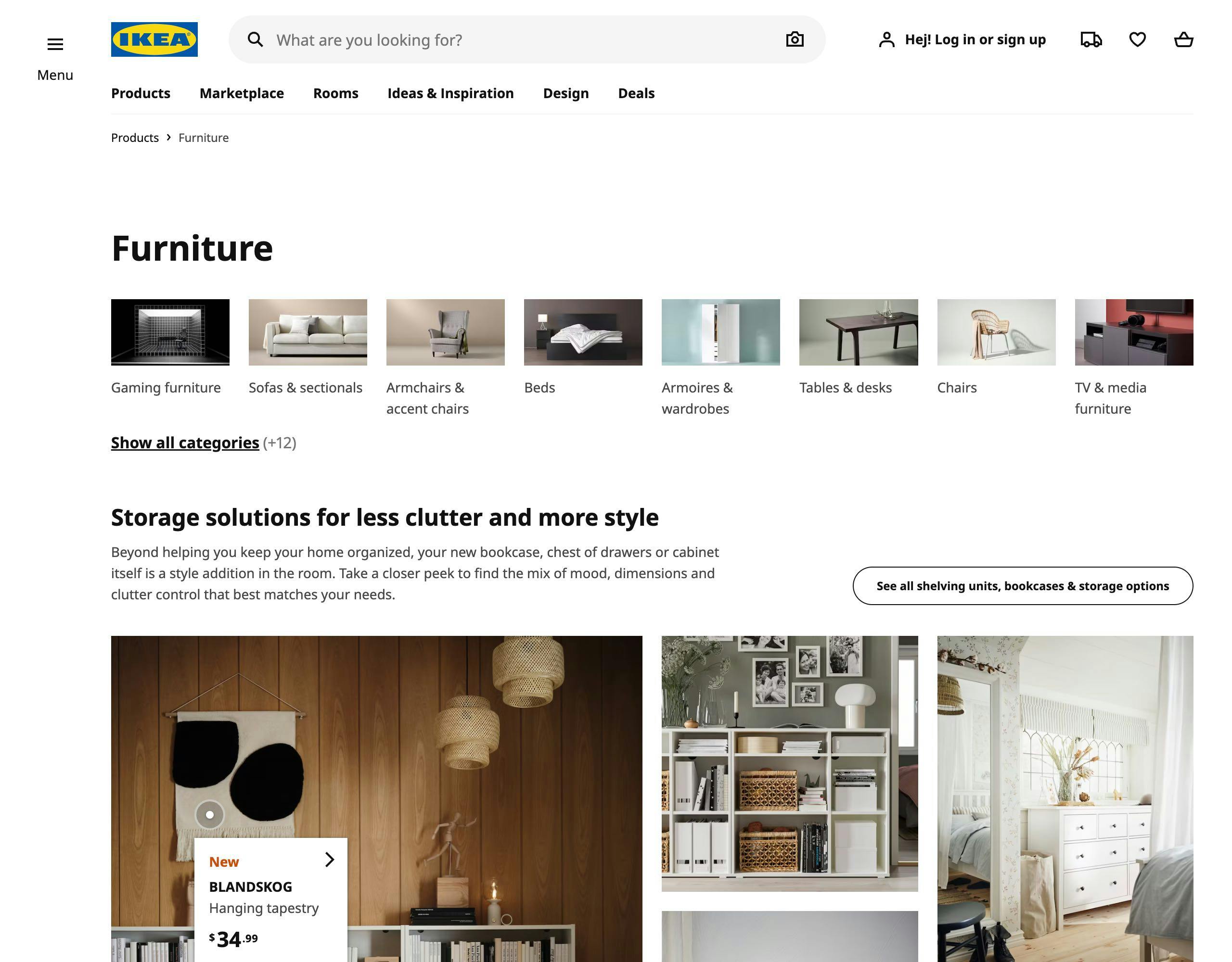 Ikea website