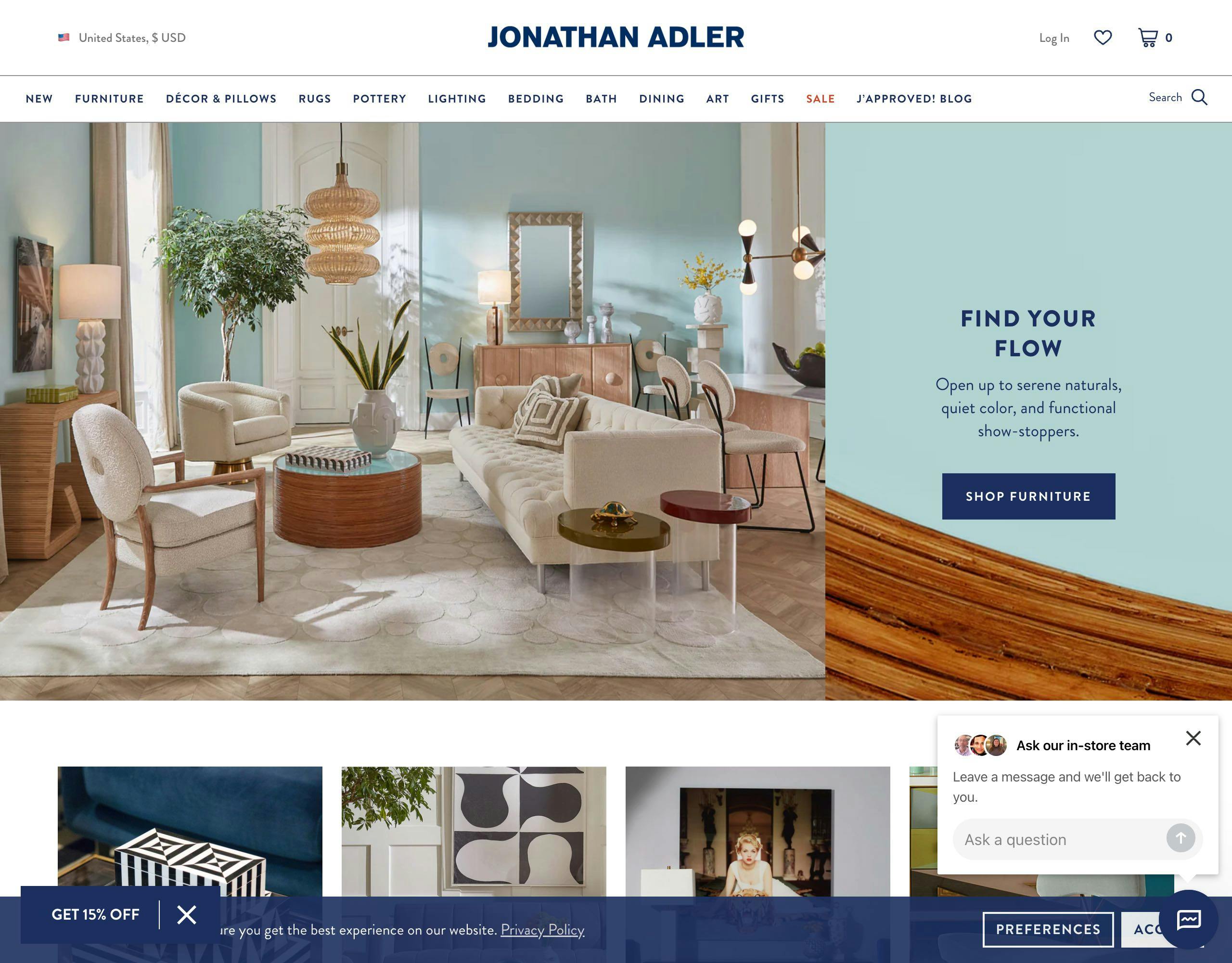 Johnathan Adler website