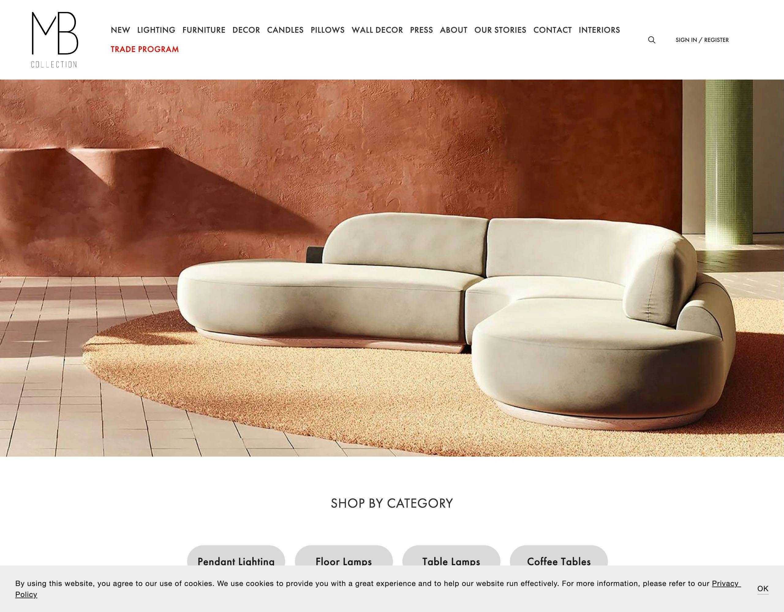 Marie Burgos Design website