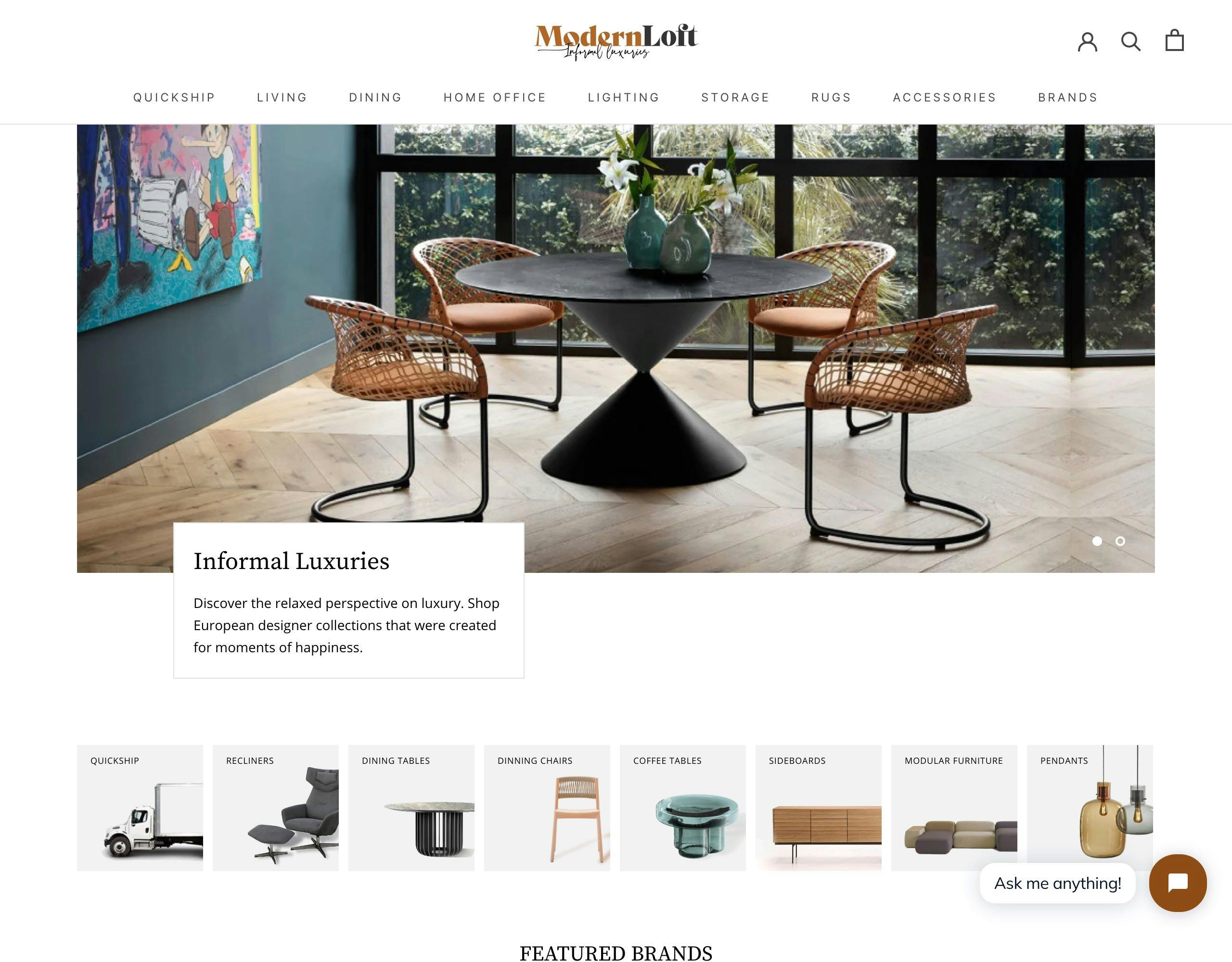 Modern Loft website