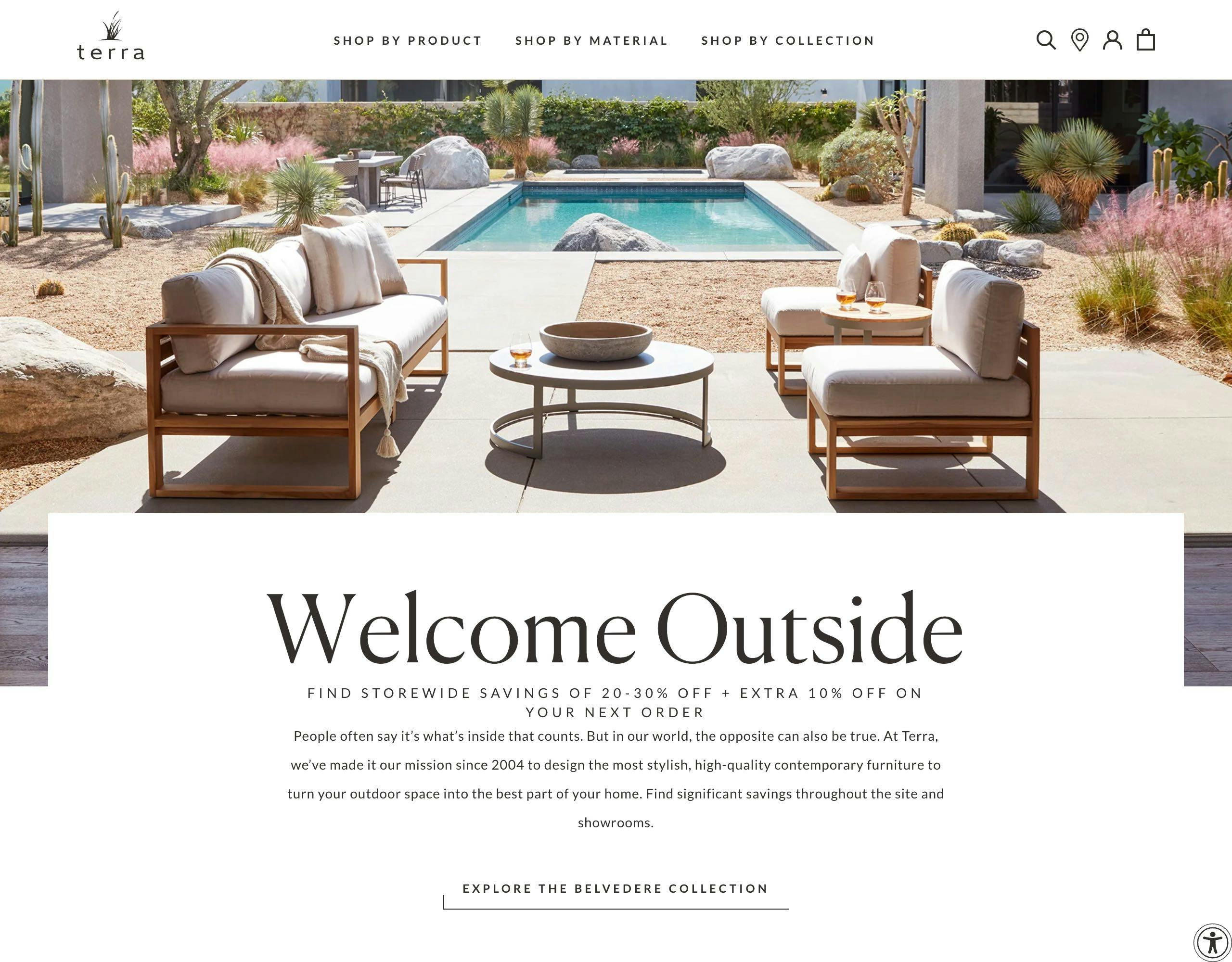Terra Outdoor website