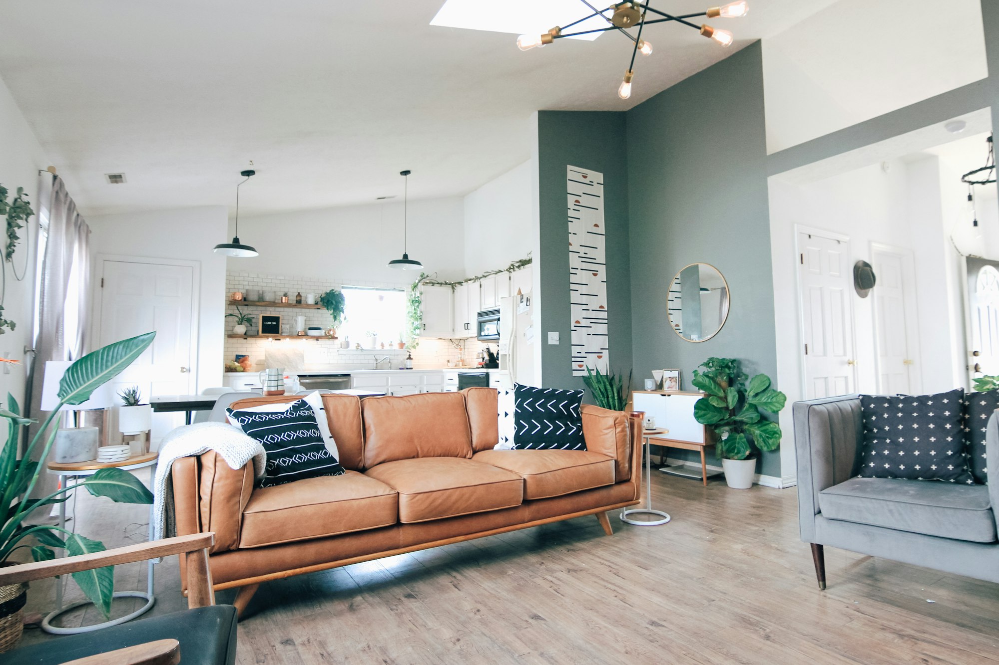 Our living room has been the main area we have focuses our attention on making comfortable for us. My husband got me this couch for my birthday because I have been head over heels with it. (it is the Timber sofa from Article!)
@Kara_M_Eads