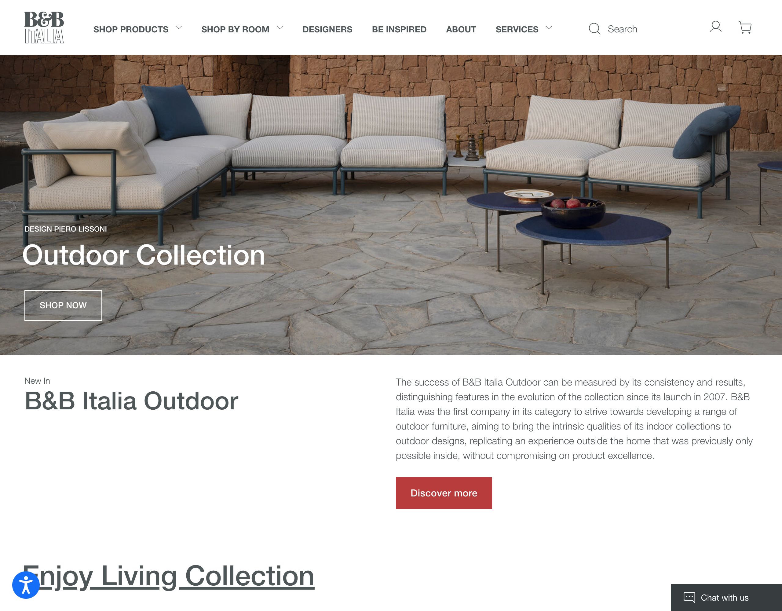 B&B Italia website