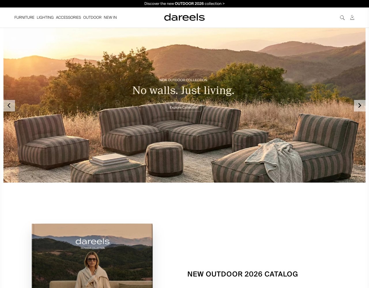 Dareels website, captured for Catalog's review