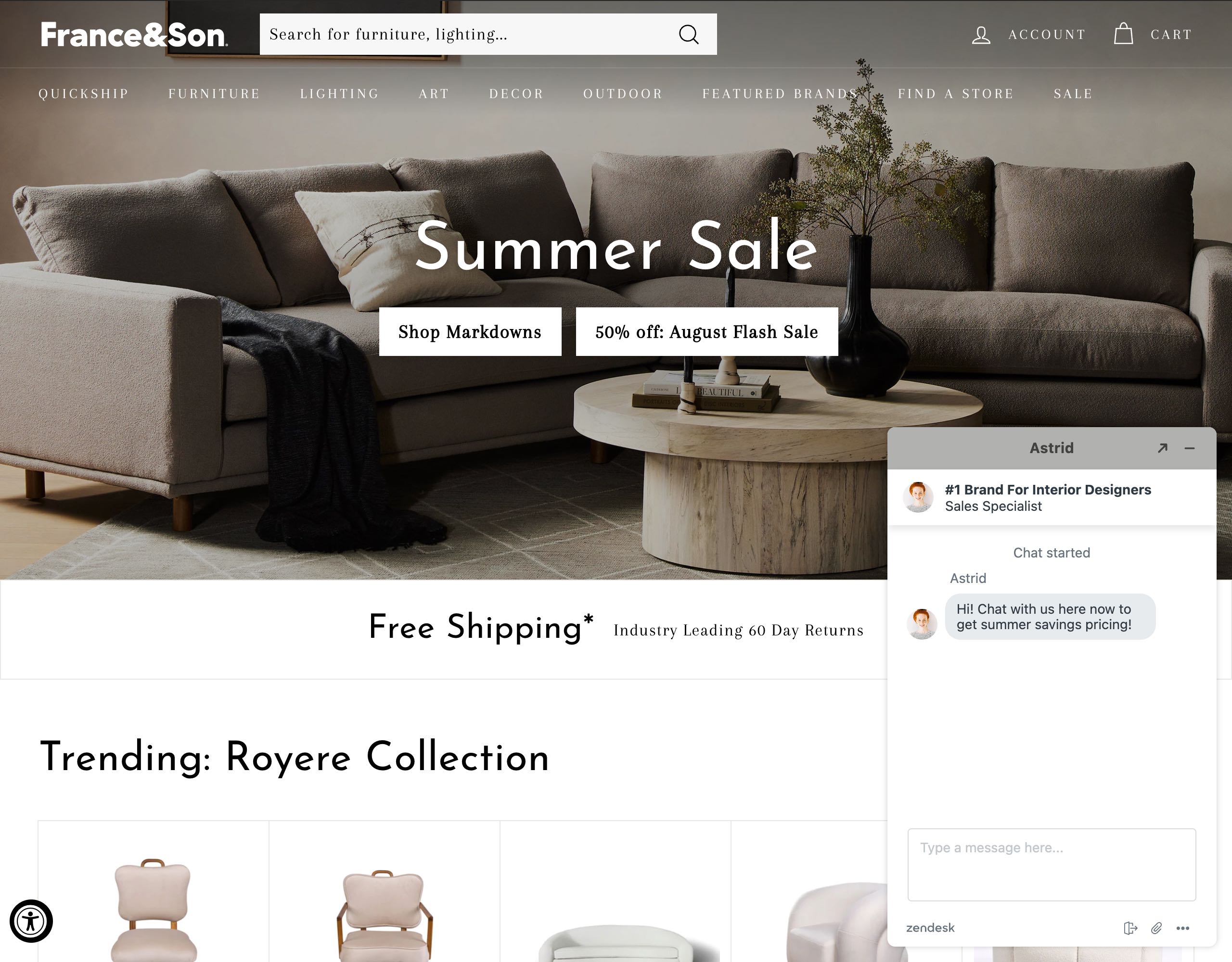 France & Son website