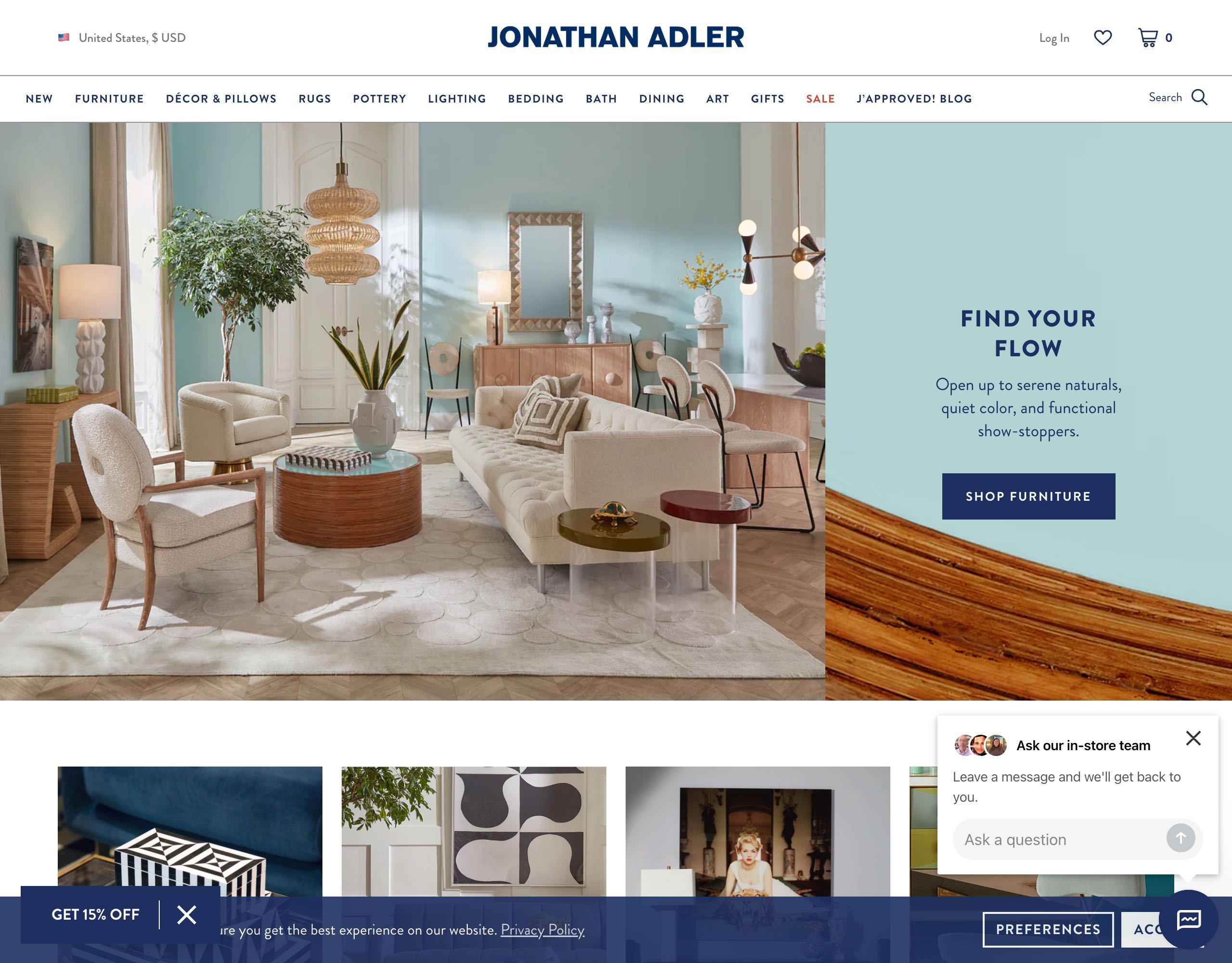 Johnathan Adler website