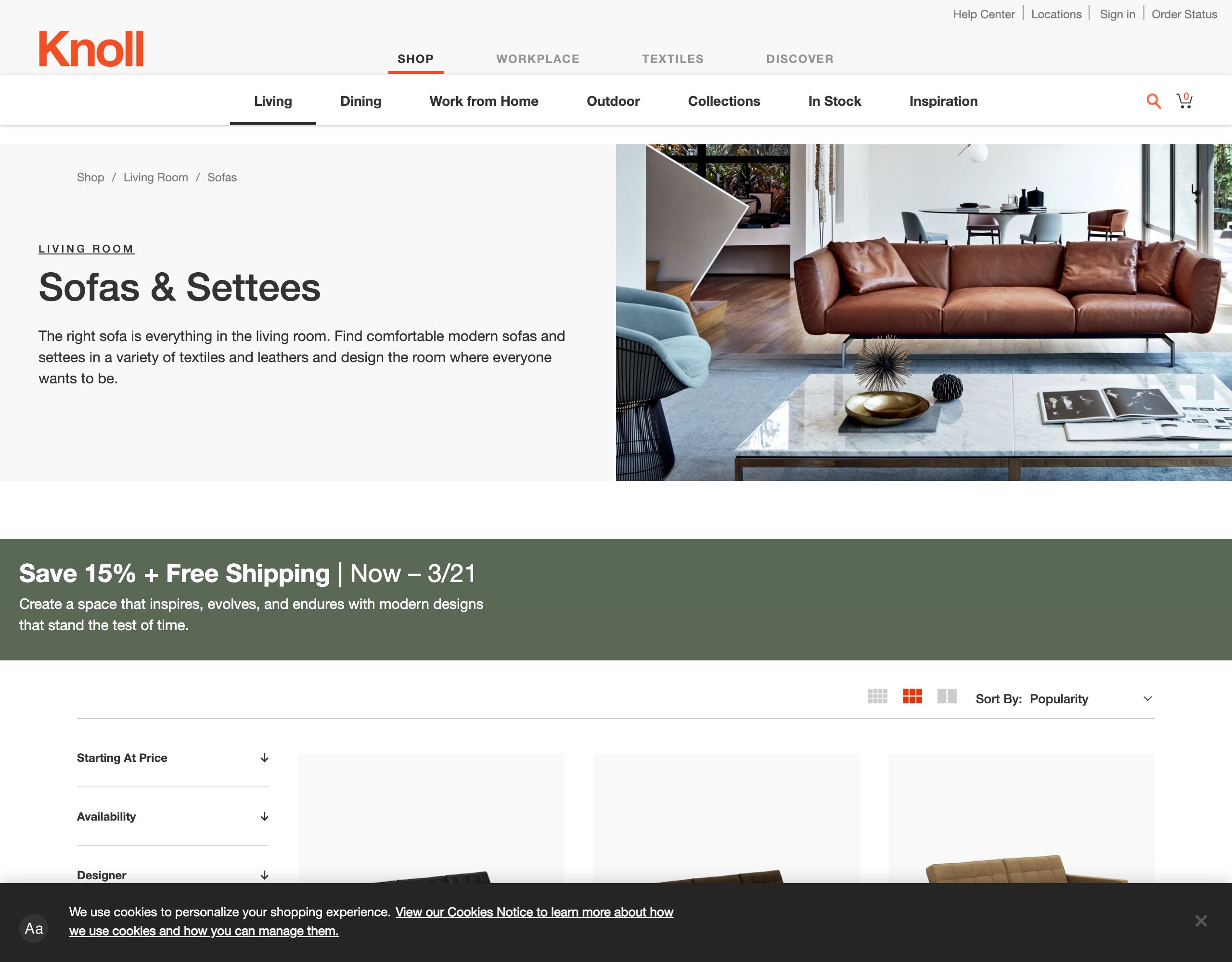 Knoll website