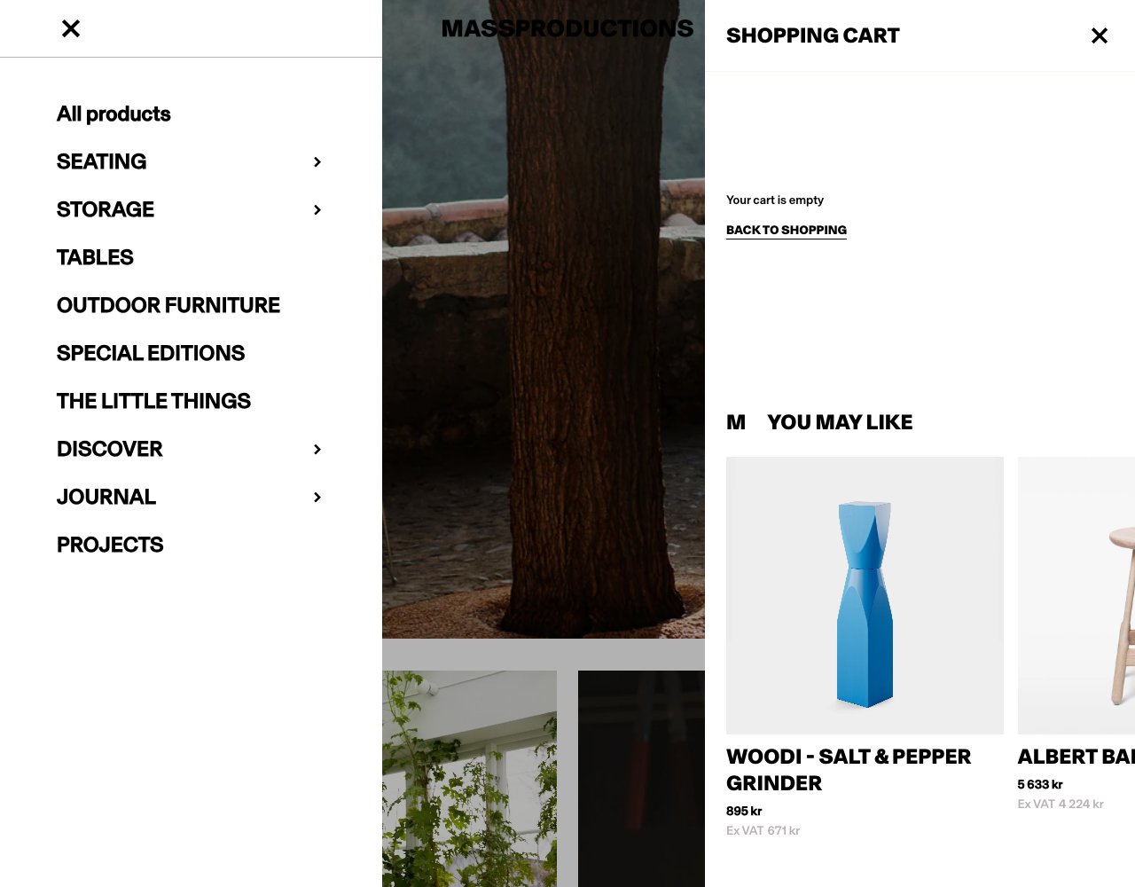 Massproductions website, captured for Catalog's review