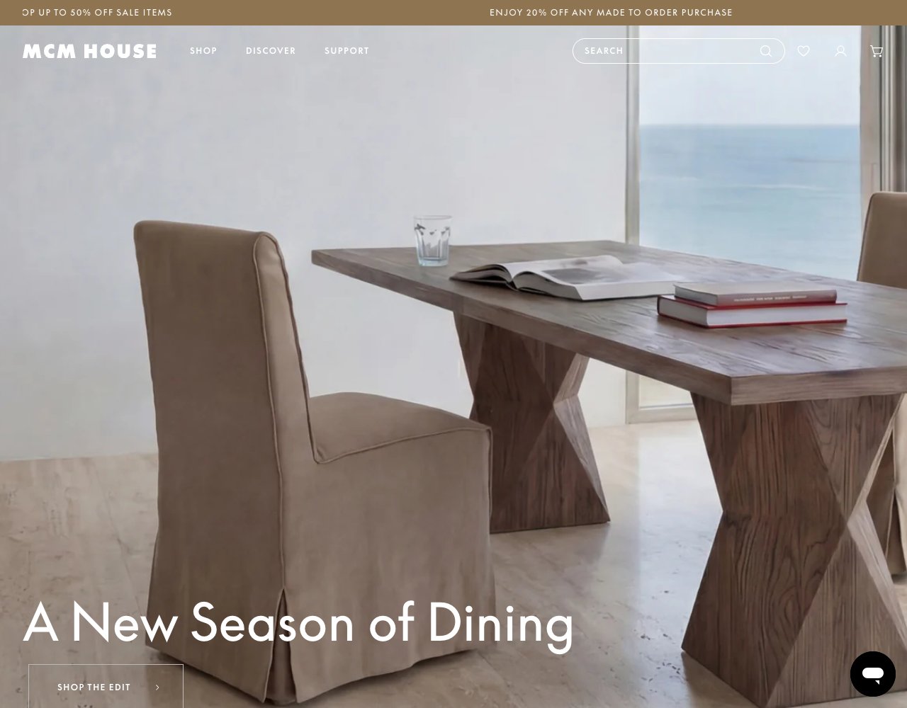 MCM House website, captured for Catalog's review