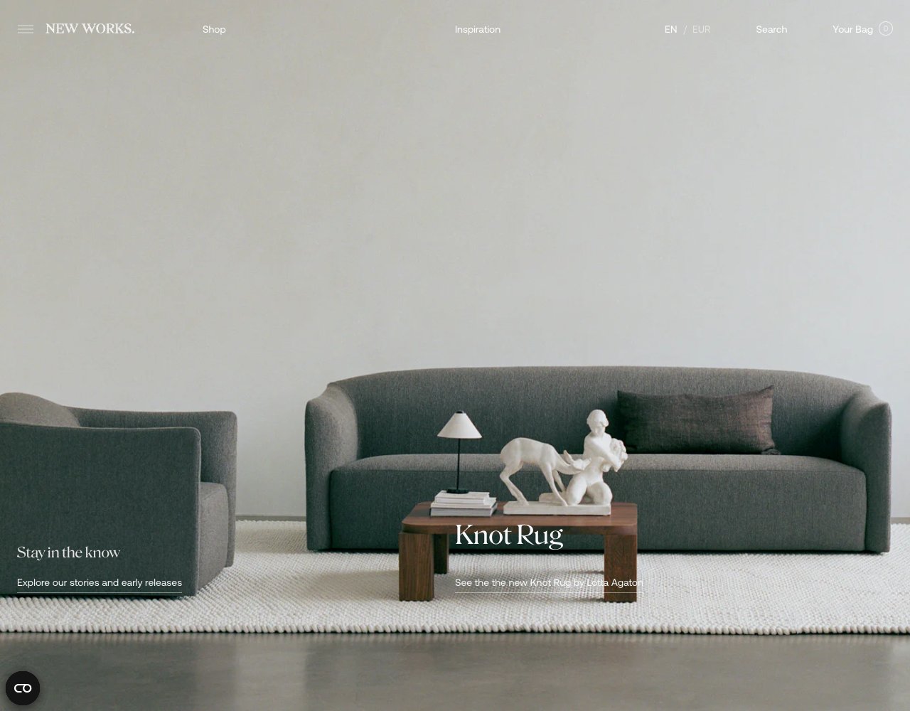 New Works website, captured for Catalog's review