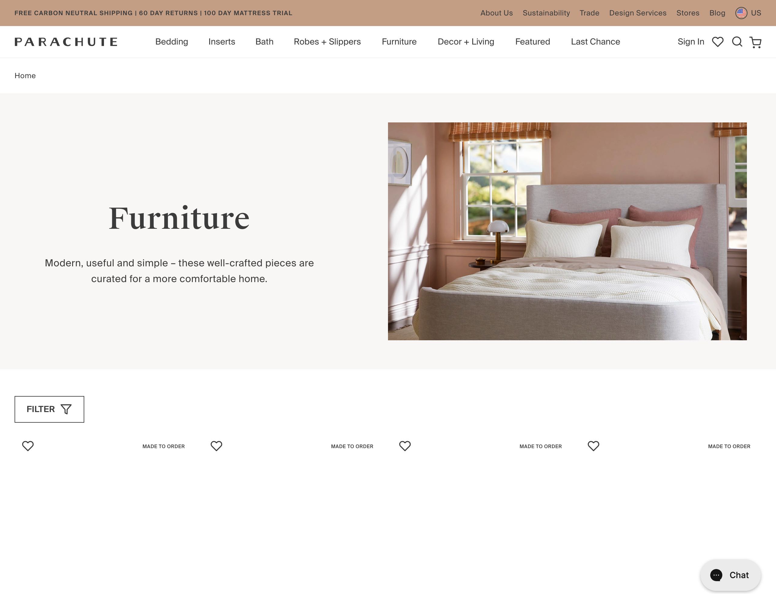 parachutehome website
